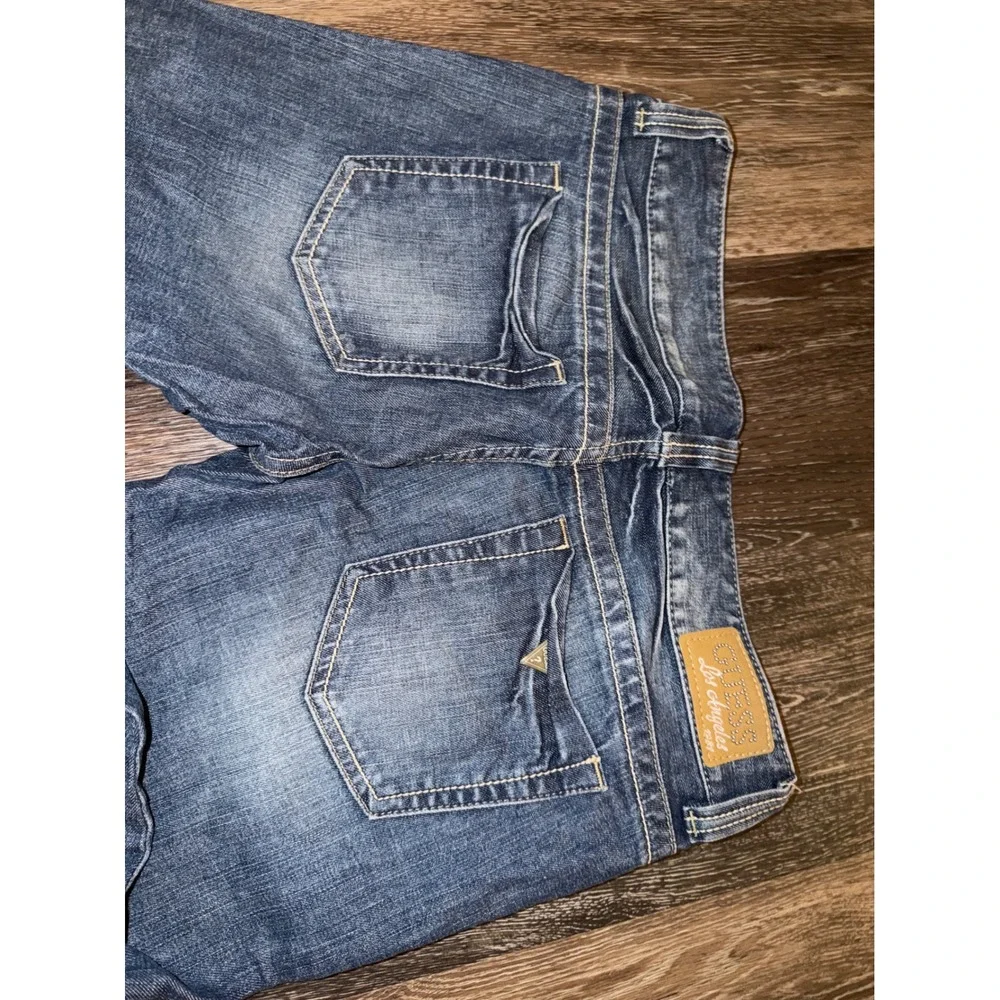 Guess Daredevil Bootcut Blue Medium Wash Denim Jeans‎ Flare Leg 30 Y2K